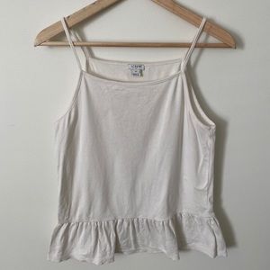 Cream Peplum Tank